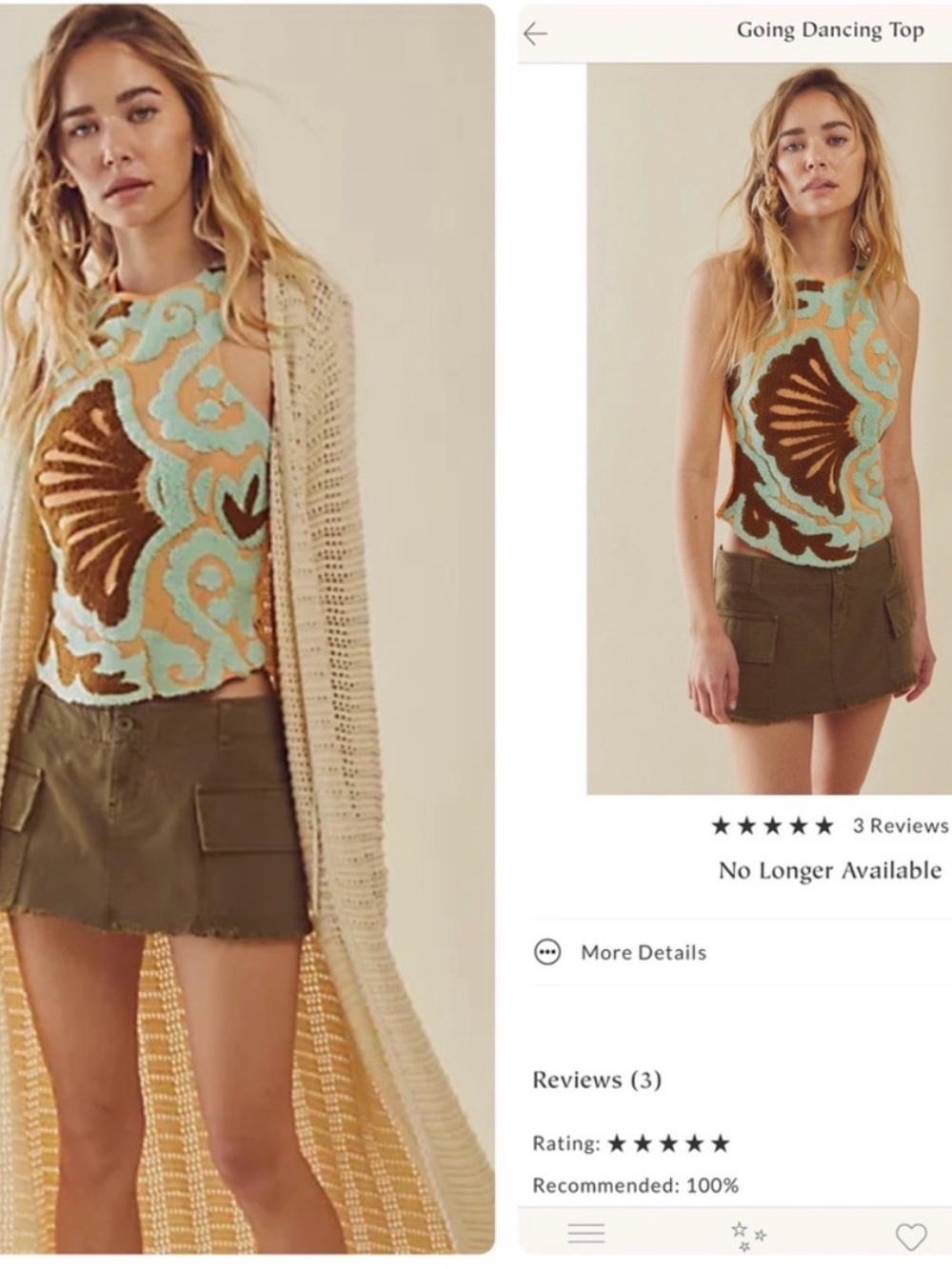 We The Free, Free People "Going Dancing" top. Sleeveless Mesh